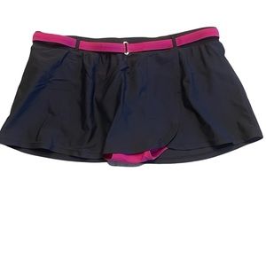 Free Country Gray Wrap Swim Skirt Built in Briefs Size XXL